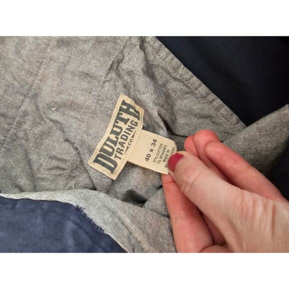 Duluth Trading Men's Blue Flex Ballroom Khakis Chino Pant Size 40 x 34 - Picture 5 of 6